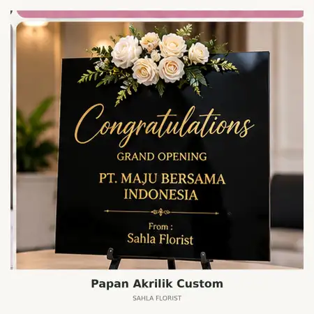 Papan Bunga Akrilik Bekasi Selatan